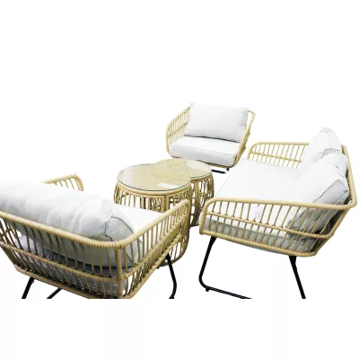 Zostava záhradného nábytku CHANEL - hnedá / čierna / šedá