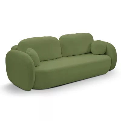Rozkladací dvojsedák s úložným priestorom COBOURG - zelený