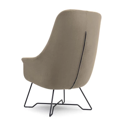 Čalúnené konferenčné kreslo GANDER - taupe