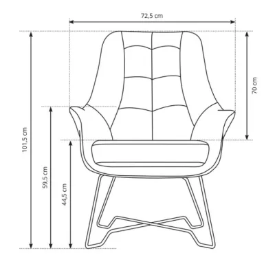 Čalúnené konferenčné kreslo GANDER - taupe