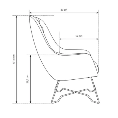Čalúnené konferenčné kreslo GANDER - taupe