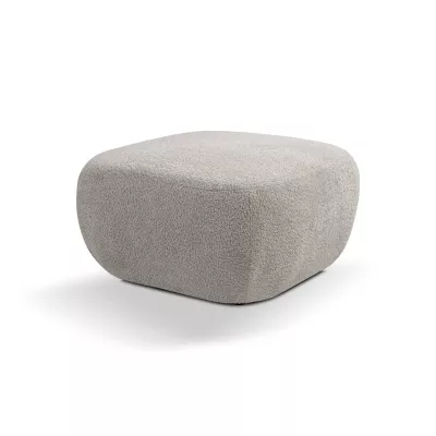 Čalúnený taburet kocka COBOURG - šedý