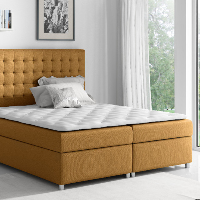 Kontinentálná posteľ Evio hnedá 120 + topper zdarma