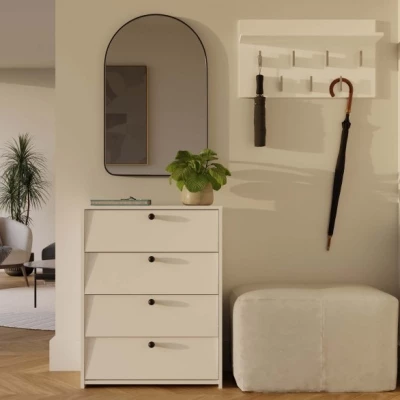 Botník s výklopnými dvierkami ZAYAN - biely