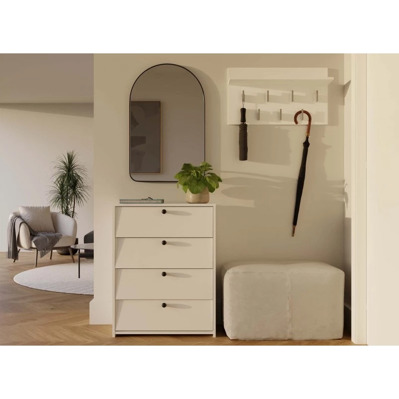 Botník s výklopnými dvierkami ZAYAN - biely