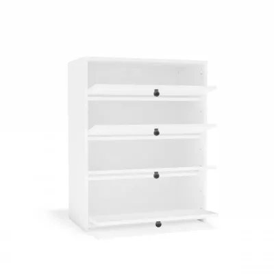 Botník s výklopnými dvierkami ZAYAN - biely