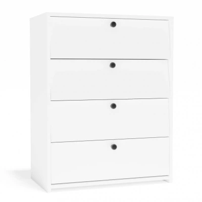 Botník s výklopnými dvierkami ZAYAN - biely