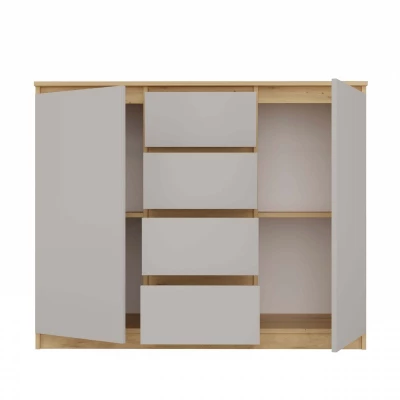 Kombinovaná široká komoda ELBE - dub artisan / kašmír