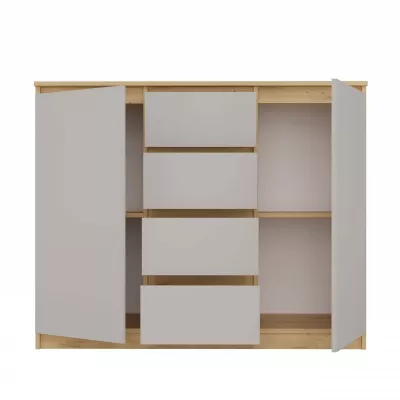 Kombinovaná široká komoda ELBE - dub artisan / kašmír