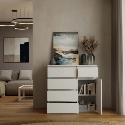 Komoda so šuplíkmi ELBE - biela