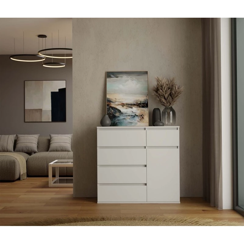 Komoda so šuplíkmi ELBE - biela