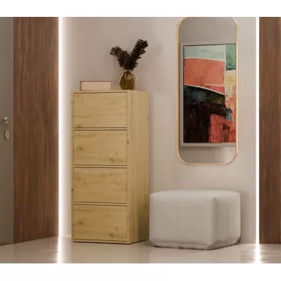 Úzka komoda s dvierkami ATALLA - dub artisan