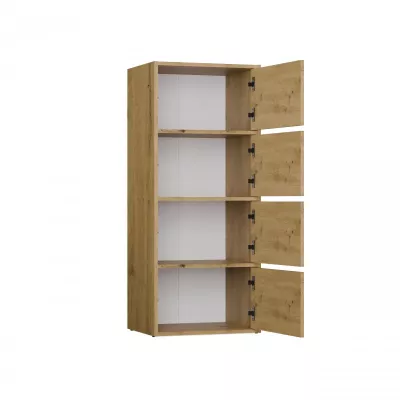 Úzka komoda s dvierkami ATALLA - dub artisan