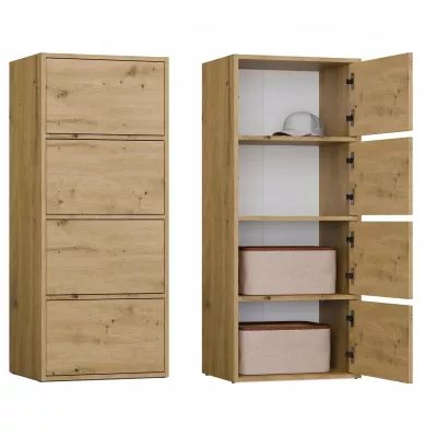 Úzka komoda s dvierkami ATALLA - dub artisan