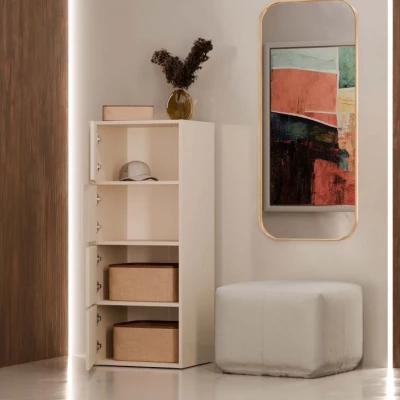 Úzka komoda s dvierkami ATALLA - kašmír