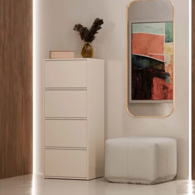 Úzka komoda s dvierkami ATALLA - kašmír