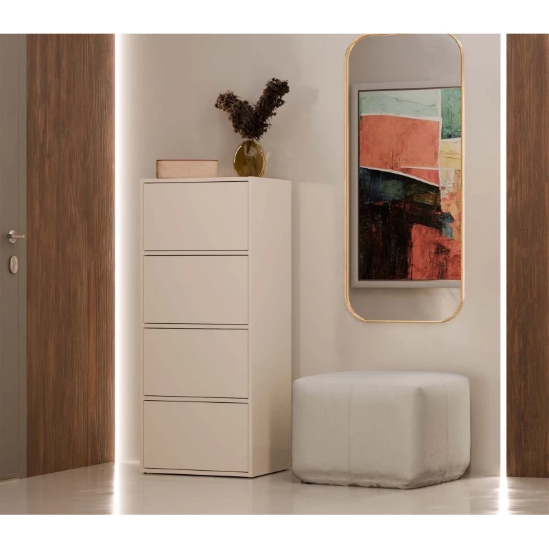 Úzka komoda s dvierkami ATALLA - kašmír