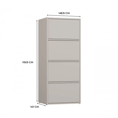 Úzka komoda s dvierkami ATALLA - kašmír