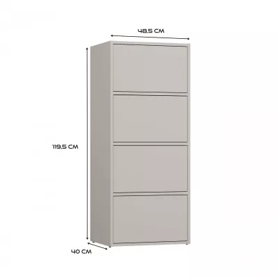 Úzka komoda s dvierkami ATALLA - kašmír