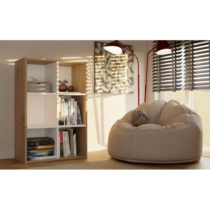 Policový diel RAINIS 5 - dub artisan / biely