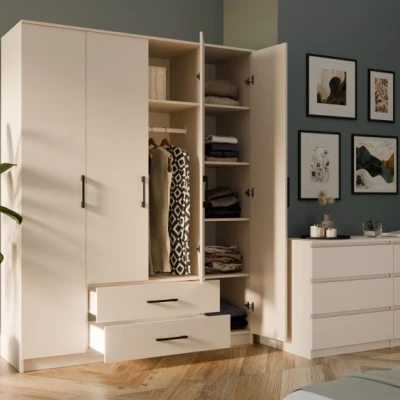 Šatníková skriňa so šuplíkmi 160 cm RAGNAR - kašmír