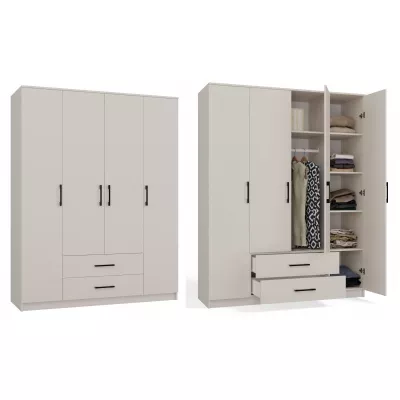 Šatníková skriňa so šuplíkmi 160 cm RAGNAR - kašmír