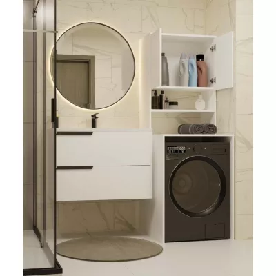 Kúpeľňová skrinka nad práčku MARGO - biela
