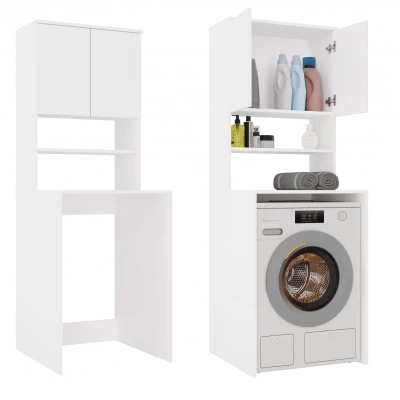 Kúpeľňová skrinka nad práčku MARGO - biela