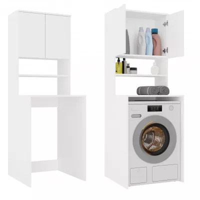 Kúpeľňová skrinka nad práčku MARGO - biela