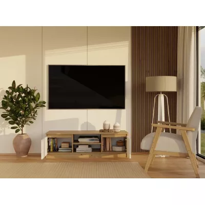 Stolík pod televízor SABA 1 - dub artisan / biely