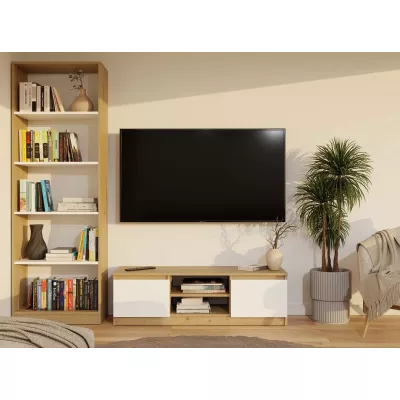 Stolík pod televízor SABA 1 - dub artisan / biely