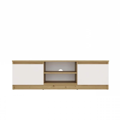 Stolík pod televízor SABA 1 - dub artisan / biely