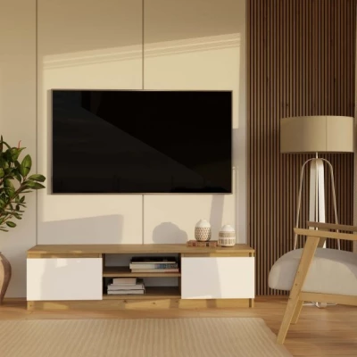 Televízny stolík SABA 2 - dub artisan / biely