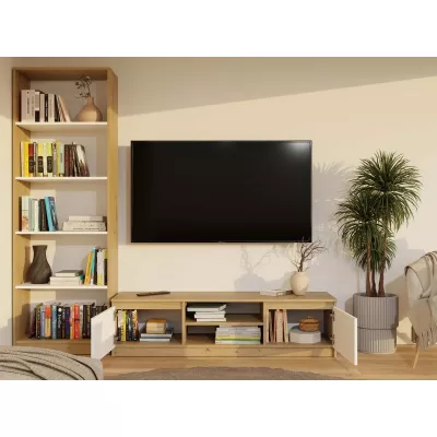 Televízny stolík SABA 2 - dub artisan / biely