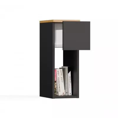 Nočný stolík FALKVILE 1 - antracit / dub artisan