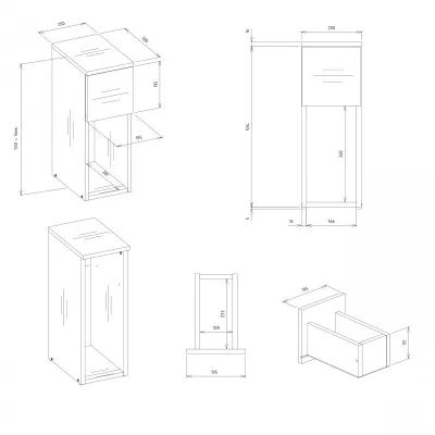 Nočný stolík FALKVILE 1 - dub artisan
