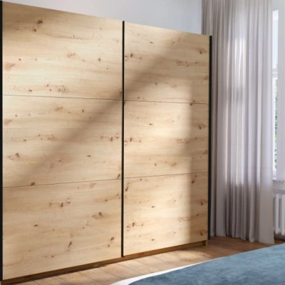 Veľká šatníková skriňa 201 cm APASTO - dub artisan