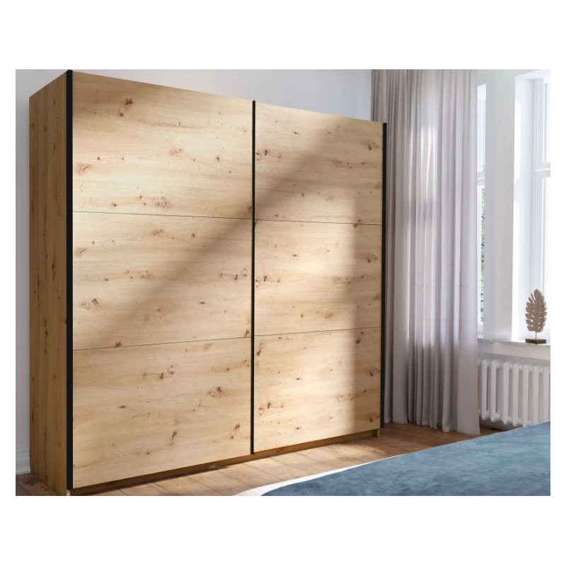 Veľká šatníková skriňa 201 cm APASTO - dub artisan