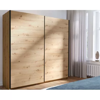 Veľká šatníková skriňa 201 cm APASTO - dub artisan