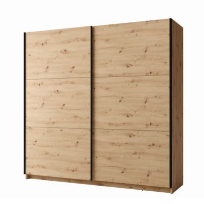 Veľká šatníková skriňa 201 cm APASTO - dub artisan