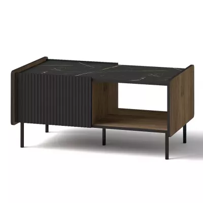 Konferenčný stolík ASHEBORO - orech / san sebastian / čierny