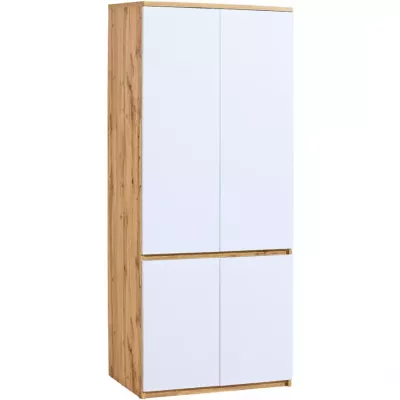Šatníková skriňa 80 cm CARYM - dub wotan / biela