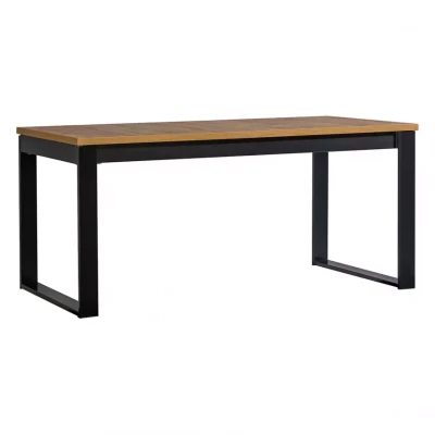 Rozkladací jedálenský stôl 160(240)x90 CATAWBA - dub wotan / čierny