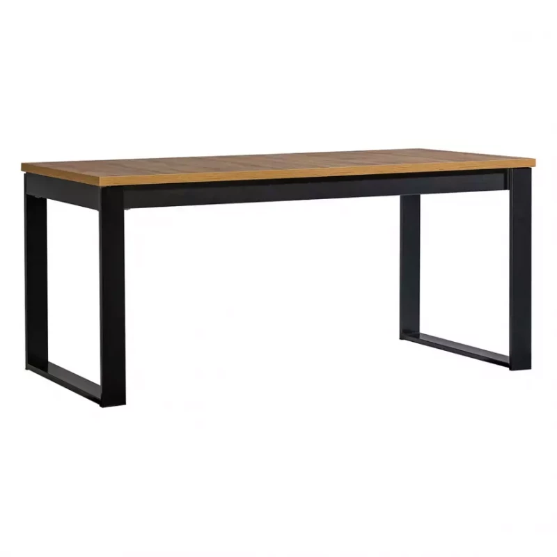 Rozkladací jedálenský stôl 160(240)x90 CATAWBA - dub wotan / čierny