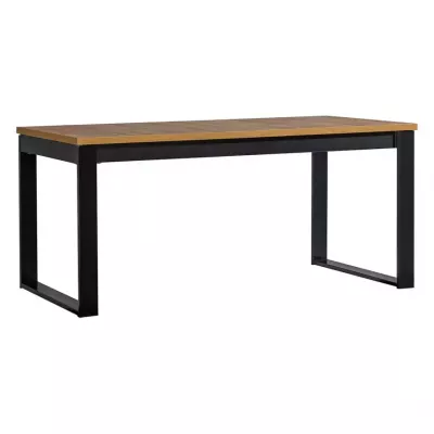 Rozkladací jedálenský stôl 160(240)x90 CATAWBA - dub wotan / čierny
