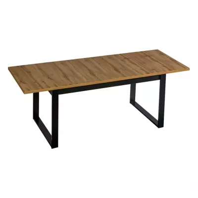 Rozkladací jedálenský stôl 160(240)x90 CATAWBA - dub wotan / čierny
