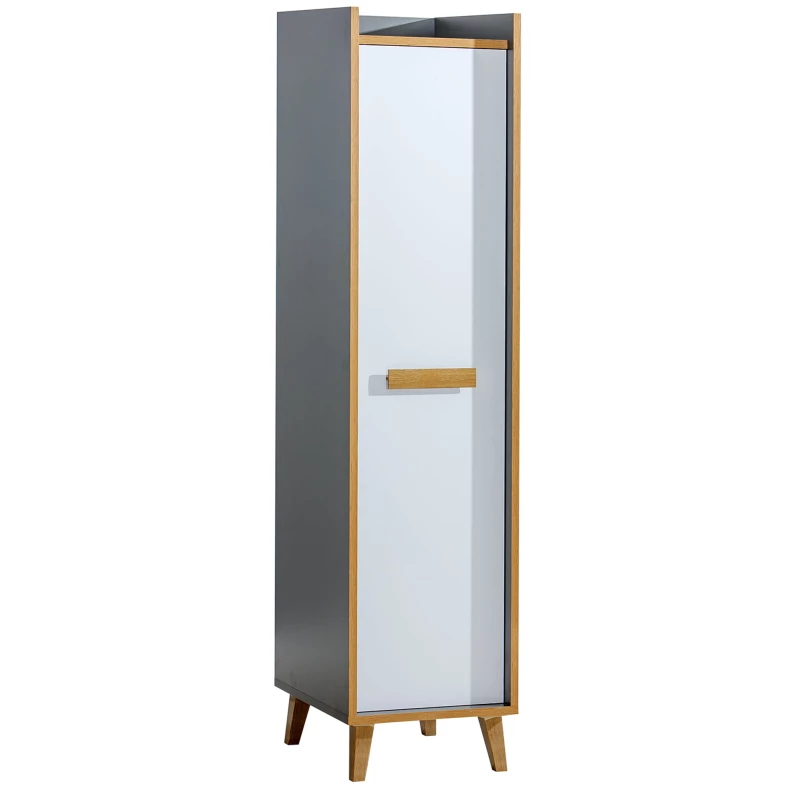 Policová šatníková skriňa 48 cm DOBSON - dub riviéra / biela / antracit