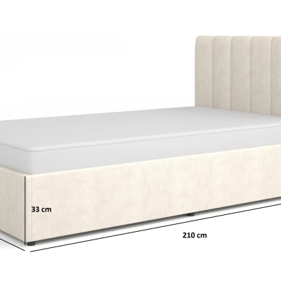 Jednolôžková čalúnená posteľ 120x200 AUROVA - šedá