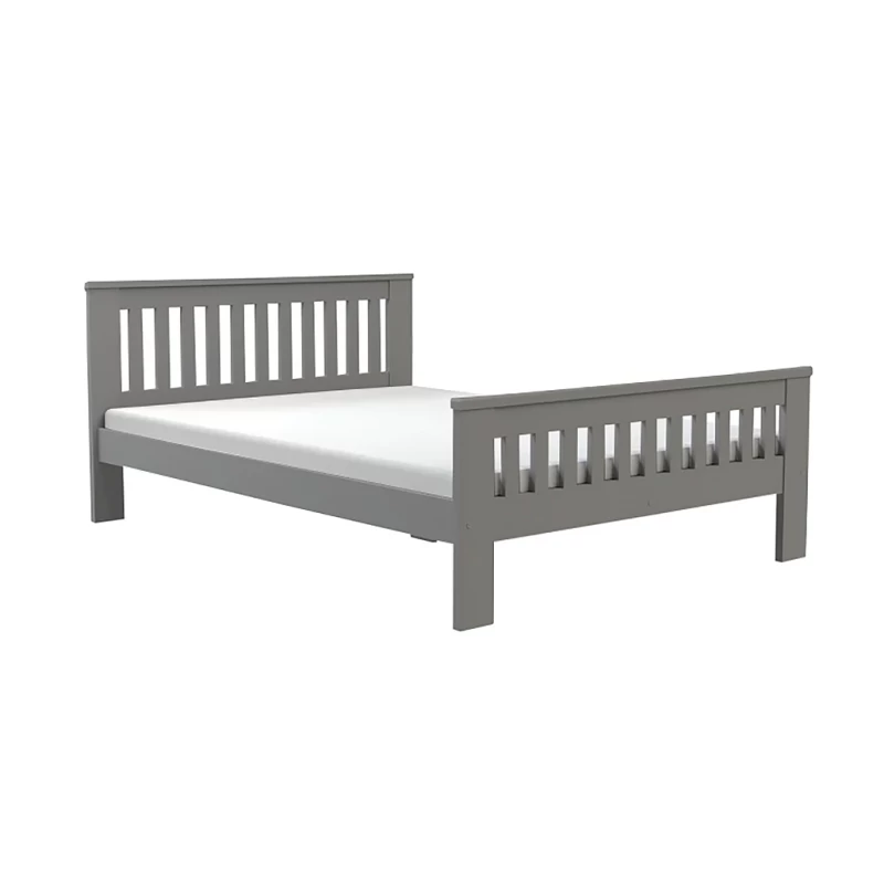 Manželská drevená posteľ 140x200 MEBANE - antracit