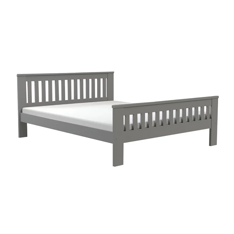 Manželská drevená posteľ 160x200 MEBANE - antracit